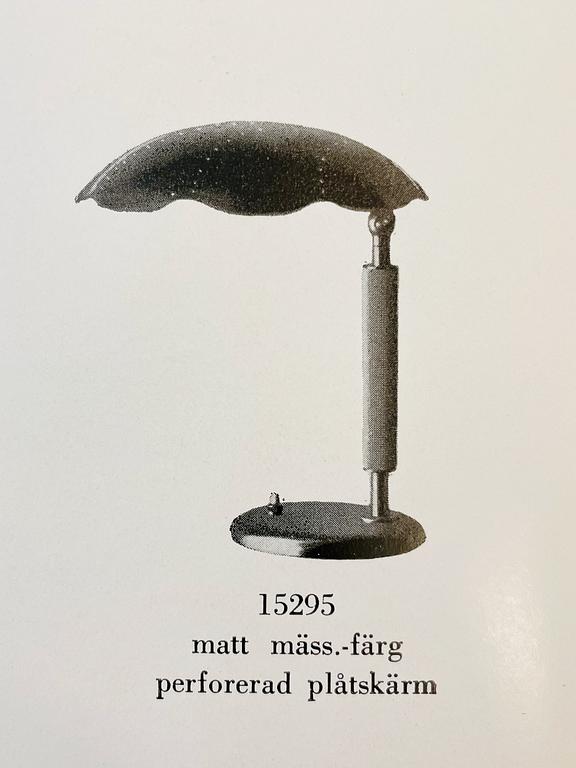 Harald Notini, a table lamp, model '15295', Arvid Böhlmarks Lampfabrik, Sweden, 1940s.