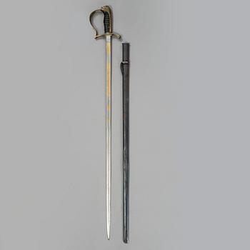 A Swedish infantry officer's sabre 1899 pattern with scabbard.