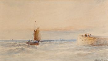 GUSTAVE DE BREANSKI, a pair of watercolour, signed.