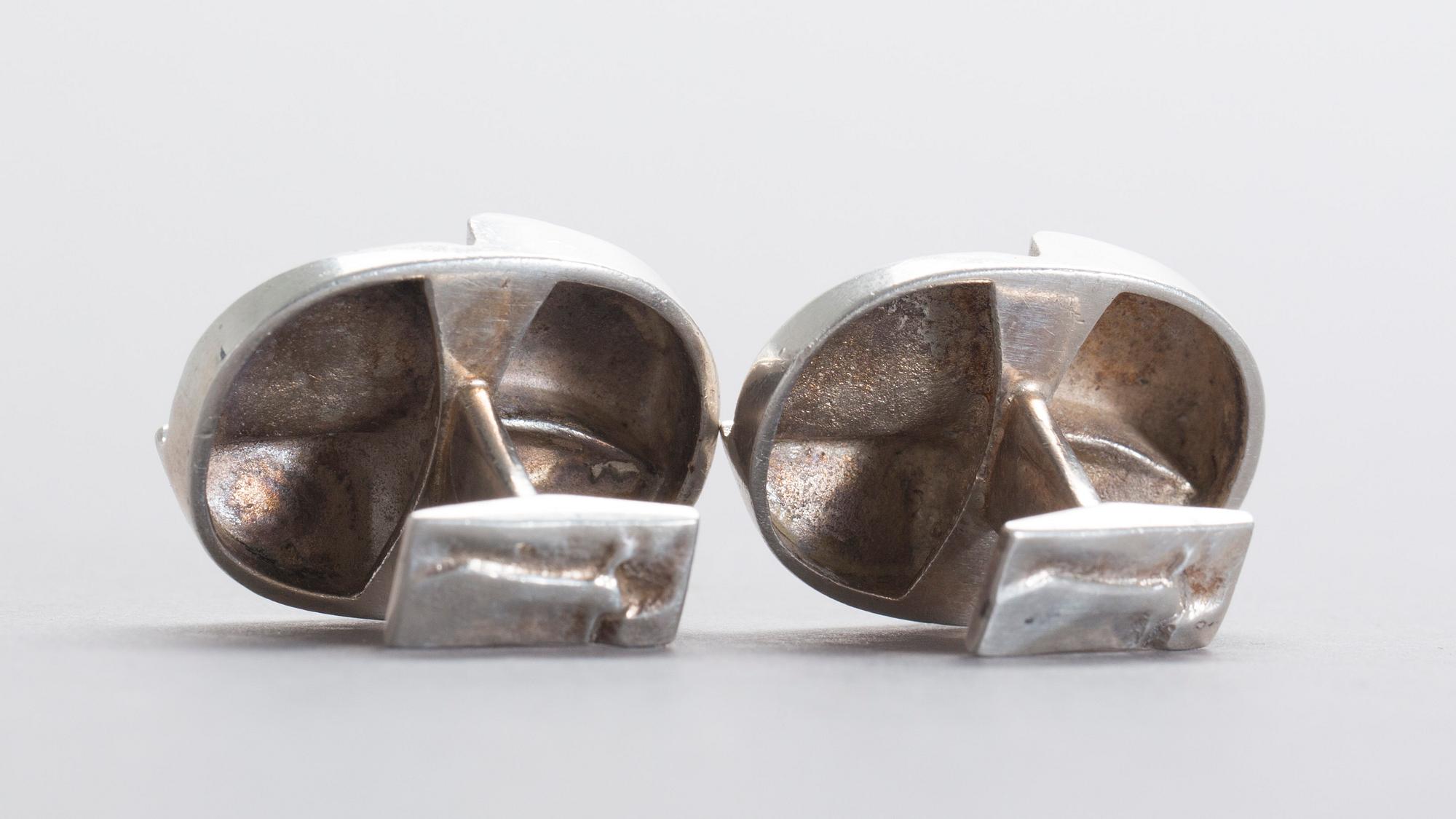 MANSCHETTKNAPPAR, ett par, sterlingsilver, Björn Weckström, Finland, 1971.