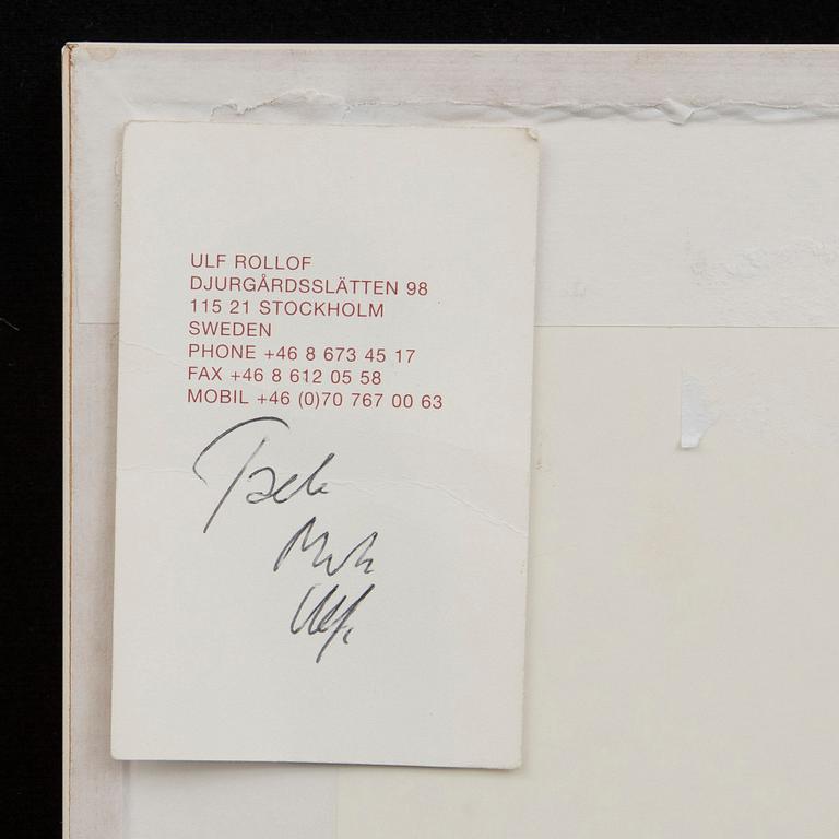 ULF ROLLOF, a signed water colour.