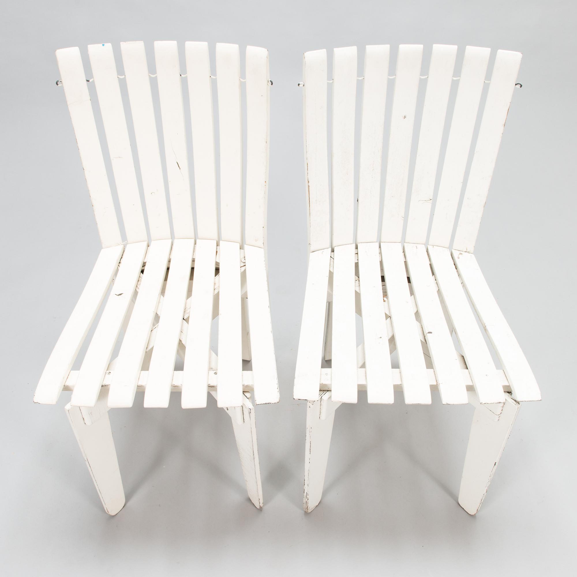 Alvar Aalto, Trädgårdsmöblemang, 5 delar, "Aurinko-serien", Artek 1960/1970-tal.