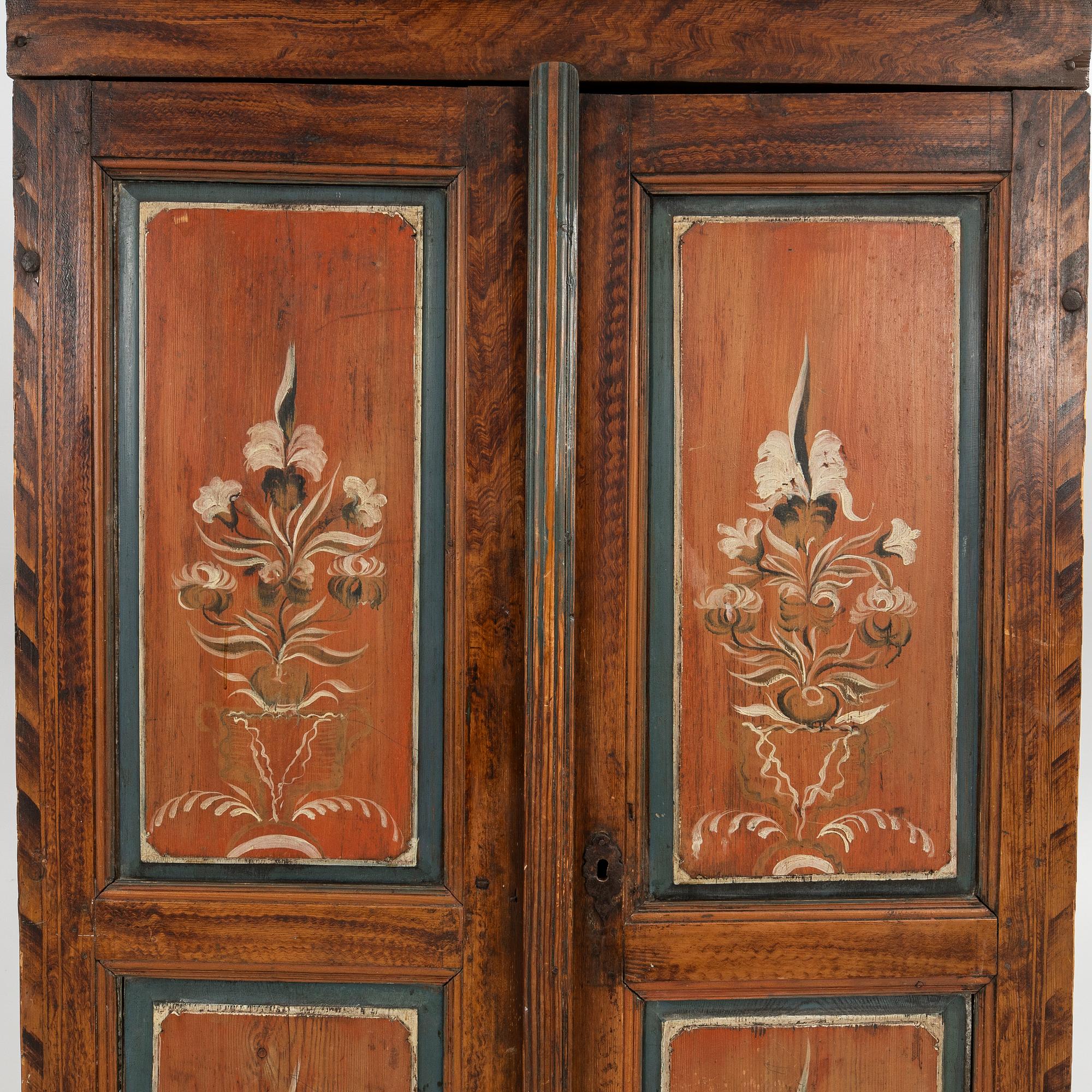 Cupboard, folk art, central Sweden, 19th century.