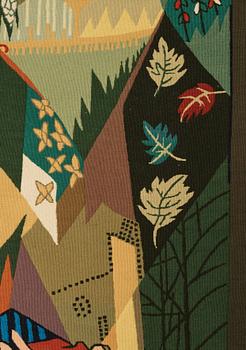Lars Gynning, A Tapestry, "My Garden", flat weave, ca 193,5-195 x 145-146,5 cm, signed GYNNING MTP.
