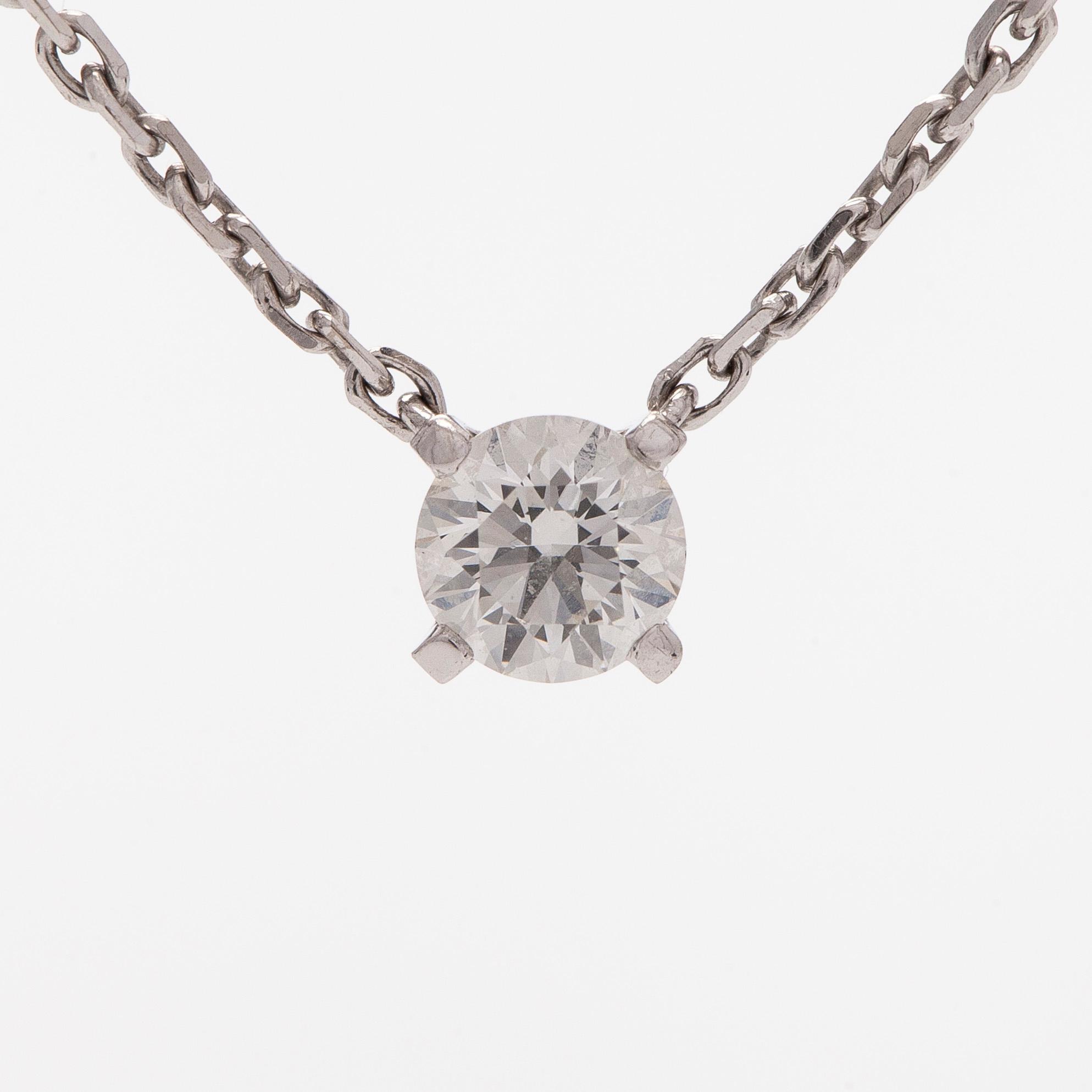 Cartier, halsband, "1895", 18K vitguld med briljantslipad diamant.