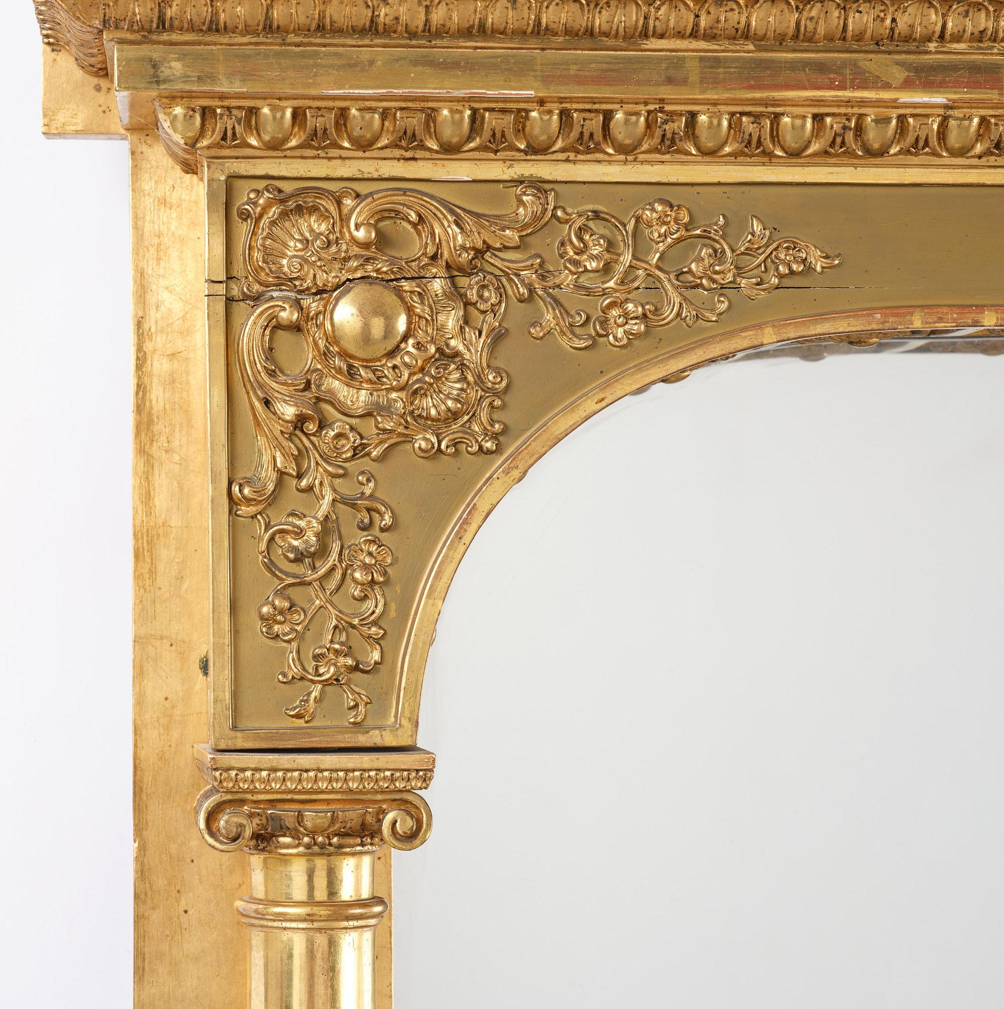 Spegel, av Petter Gustaf Bylander (spegelfabrikör i Göteborg 1811-58), Empire.