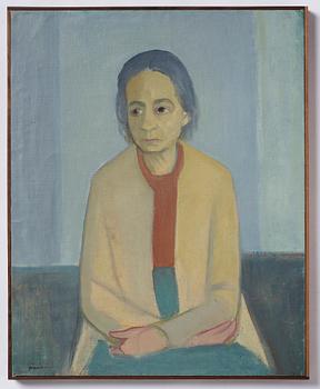 Vera Frisén, oil on relined canvas, signed.