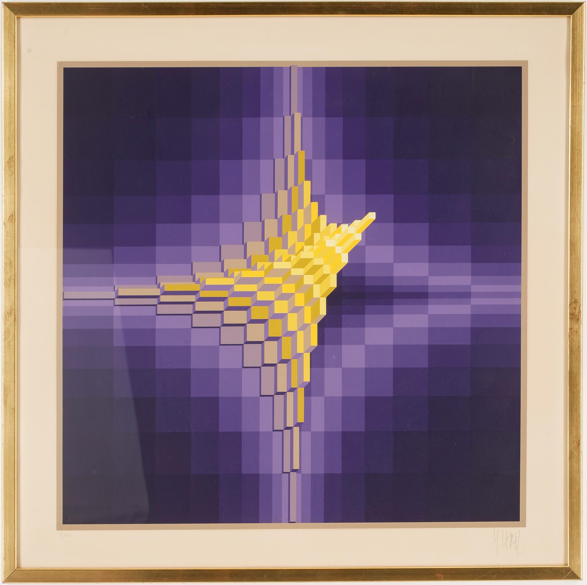 JEAN-PIERRE YVARAL, serigrafi, signerad och numrerad 155/175.