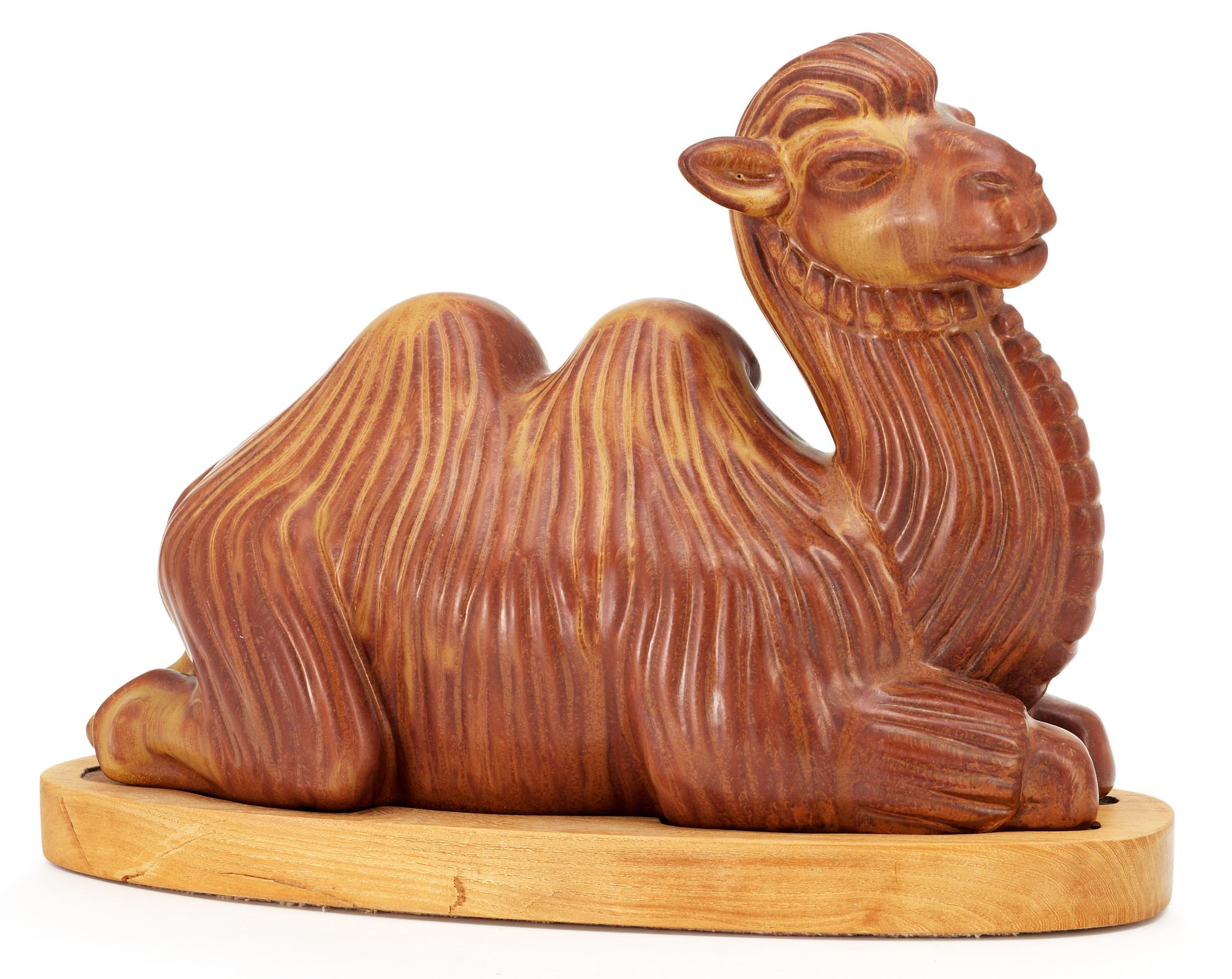 A Gunnar Nylund stoneware figure of a camel, Rörstrand.