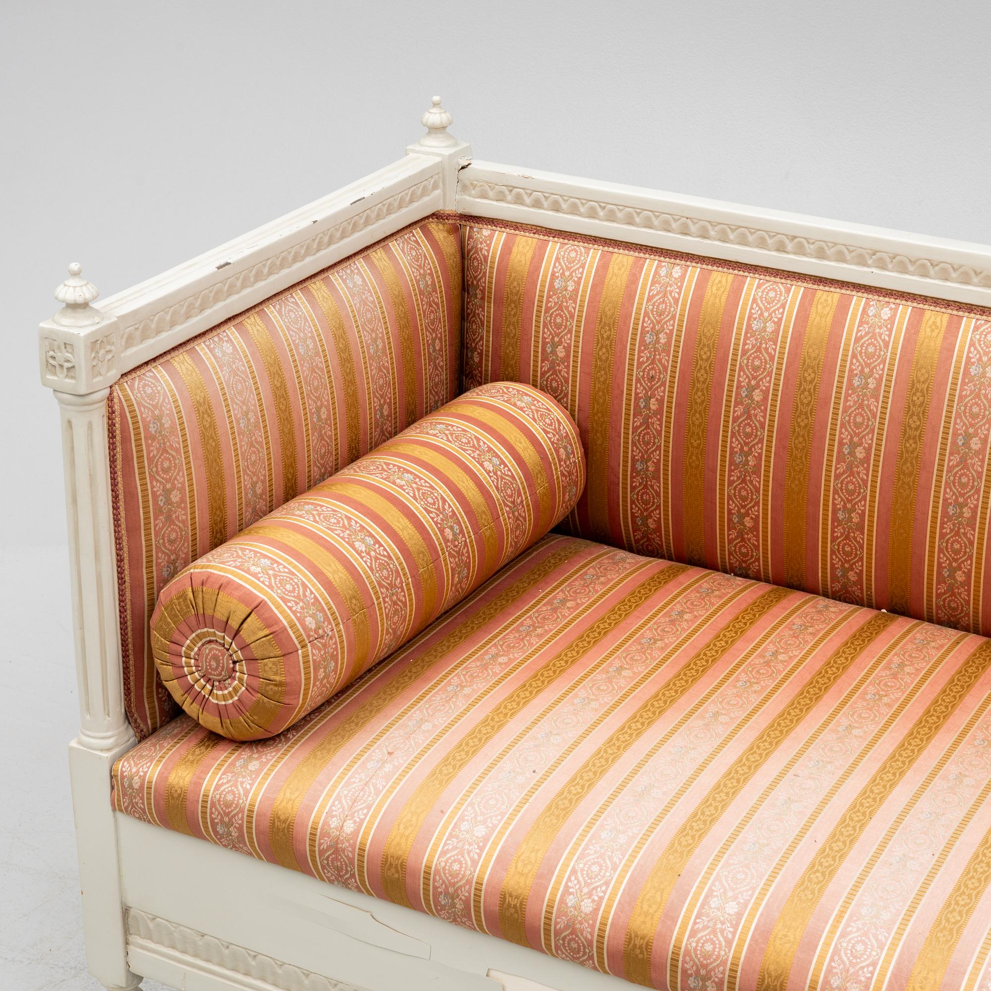 A Gustavian style sofa, 19th century.