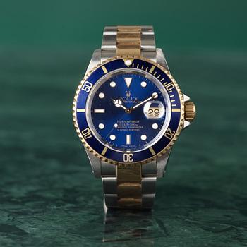 ROLEX, Oyster Perpetual Date, Submariner (1000ft=300m, Swiss Made), Chronometer, armandsur 40 mm,