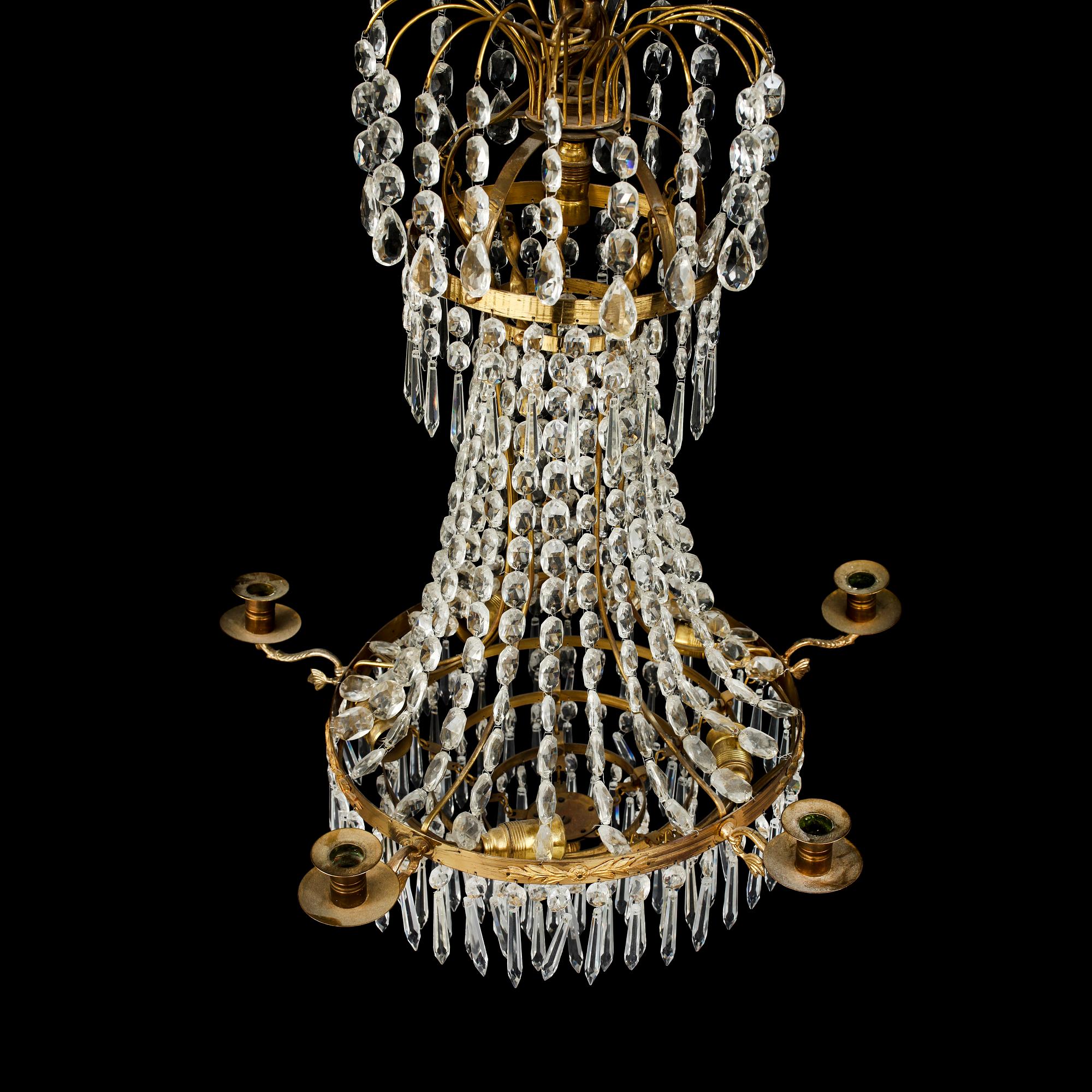 LJUSKRONA, empirestil, 1900-talets första hälft. H 75.