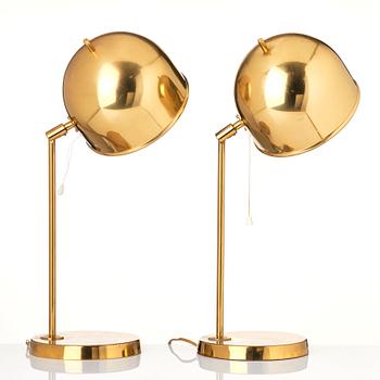 Eje Ahlgren, a pair of table lamps, model 'B-075', Bergboms, Sweden, 1960-70s.