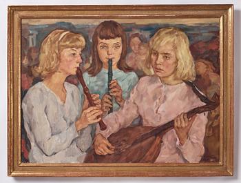 Lotte Laserstein, Girls making music.