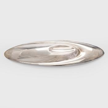 Tapio Wirkkala, A silver dish, TW114, marked TW, Hopeakeskus, Hämeenlinna 1963. Design year 1956.