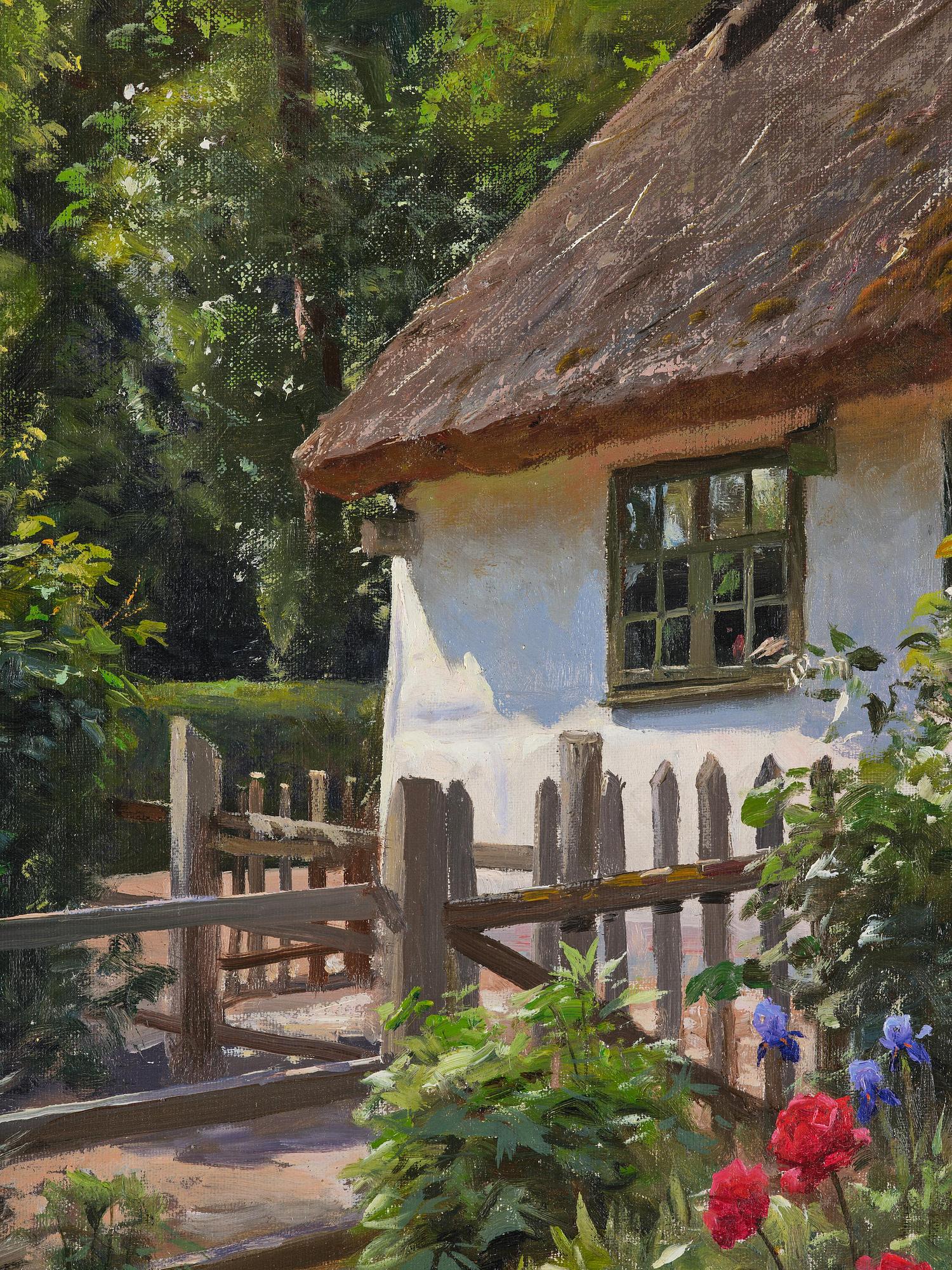 Peder Mork Mönsted, Blooming garden.