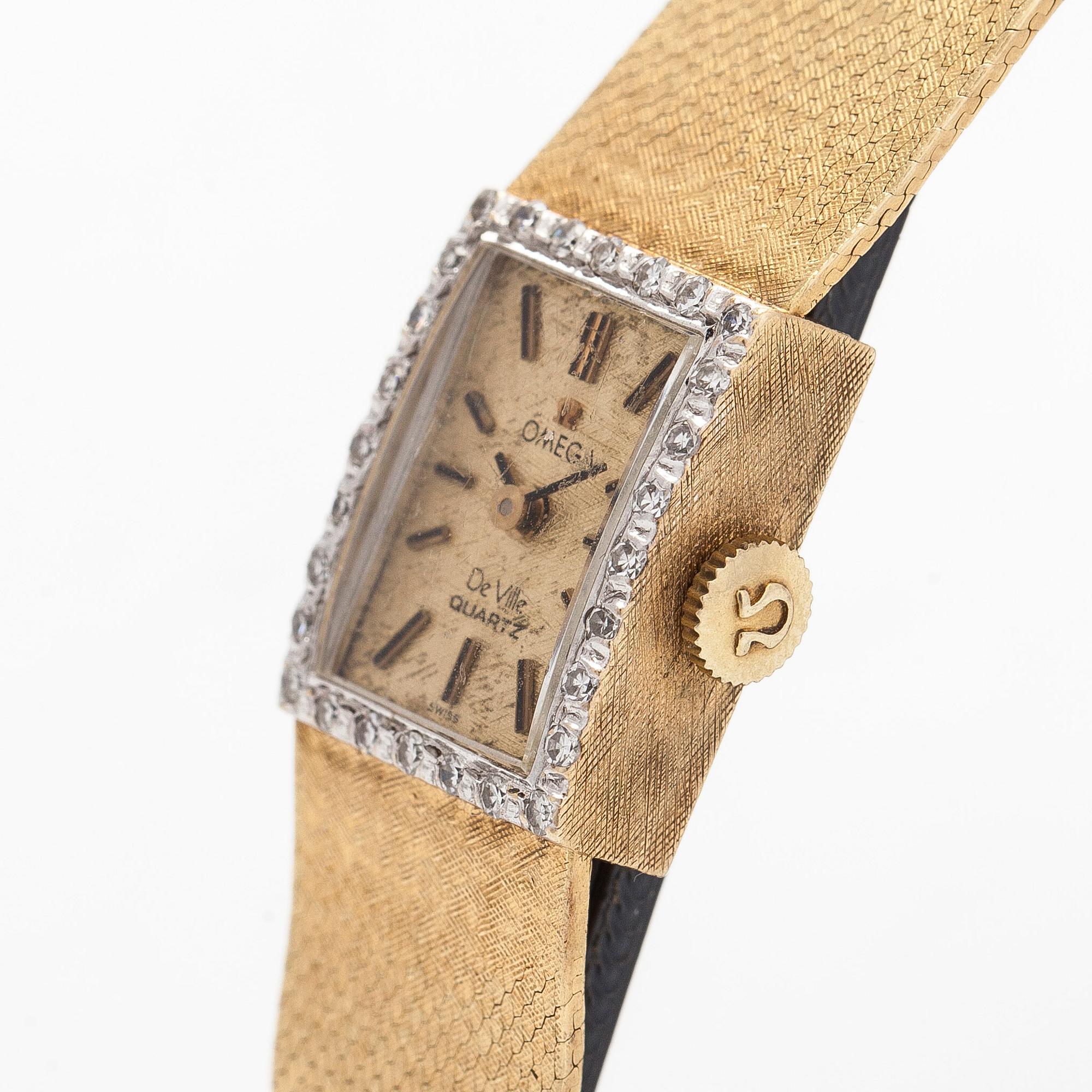Omega, De Ville, armbandsur, 14 x 17,5 mm.