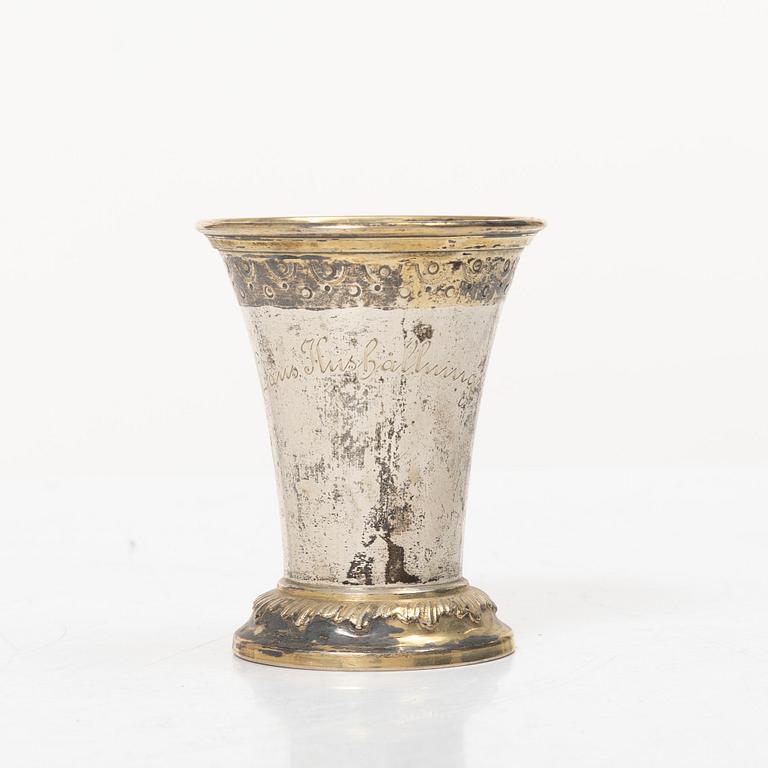 Ten Swedish silver beakers, mark of KG Markströms, Uppsala, some 1903.