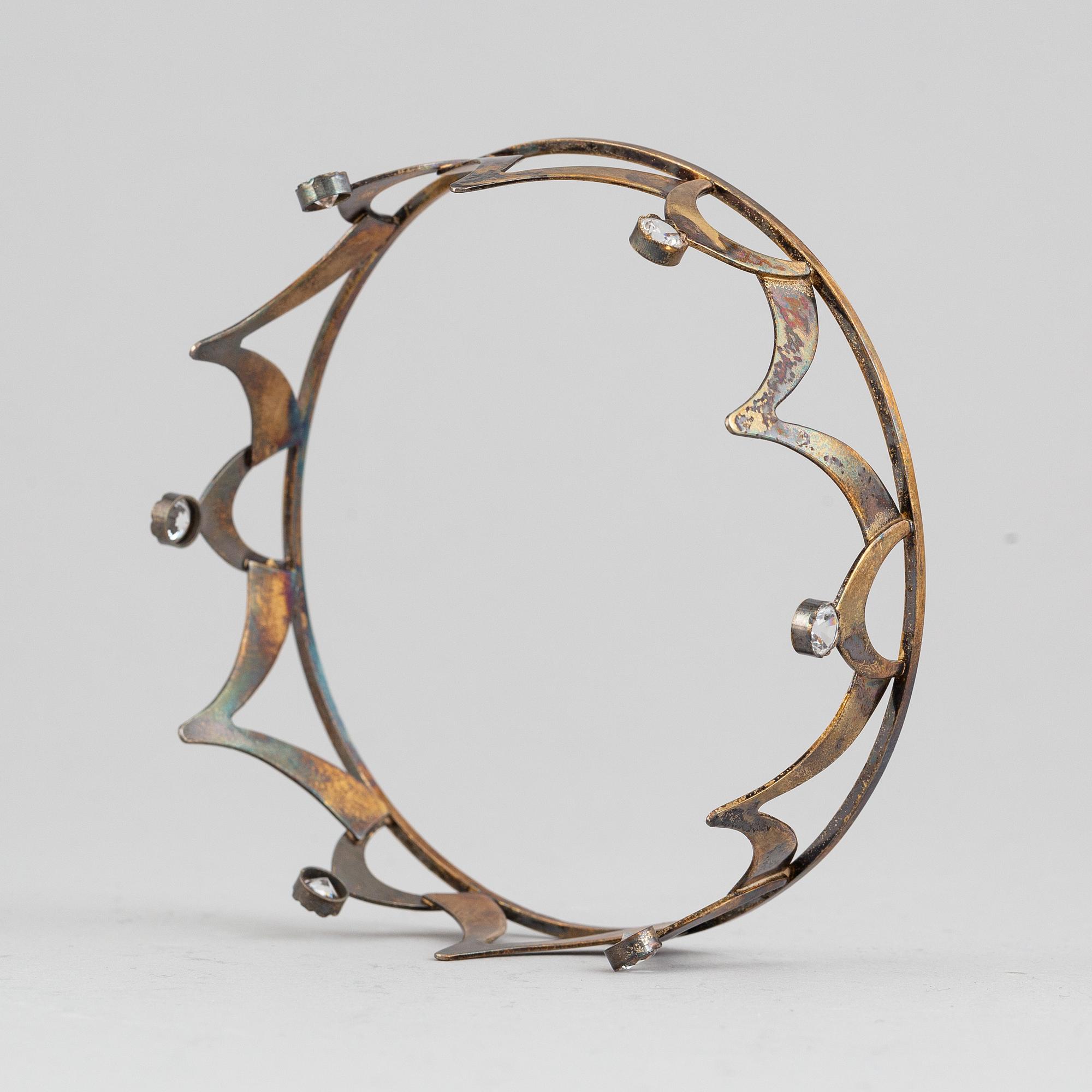 A Swedish wedding crown, mark of Albrechts, Lund 1961.