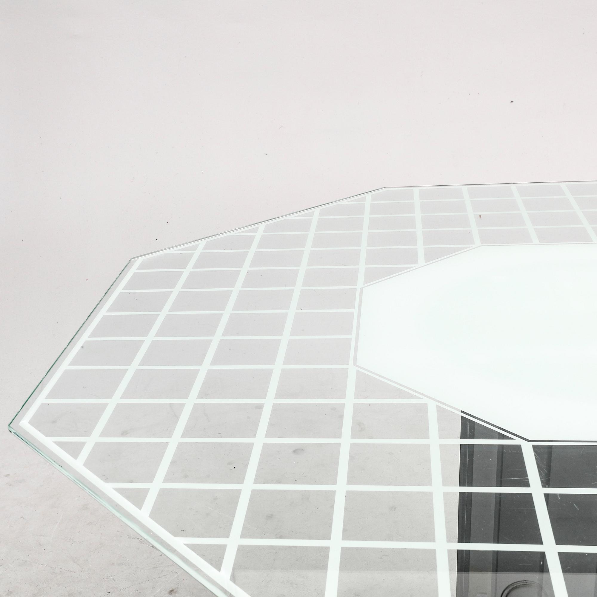 A 20th/21st century glass table.