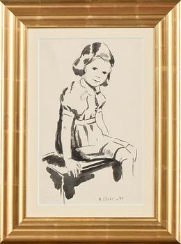 Agnes Cleve · AGNES CLEVE, akvarell, signerad och daterad -44.
