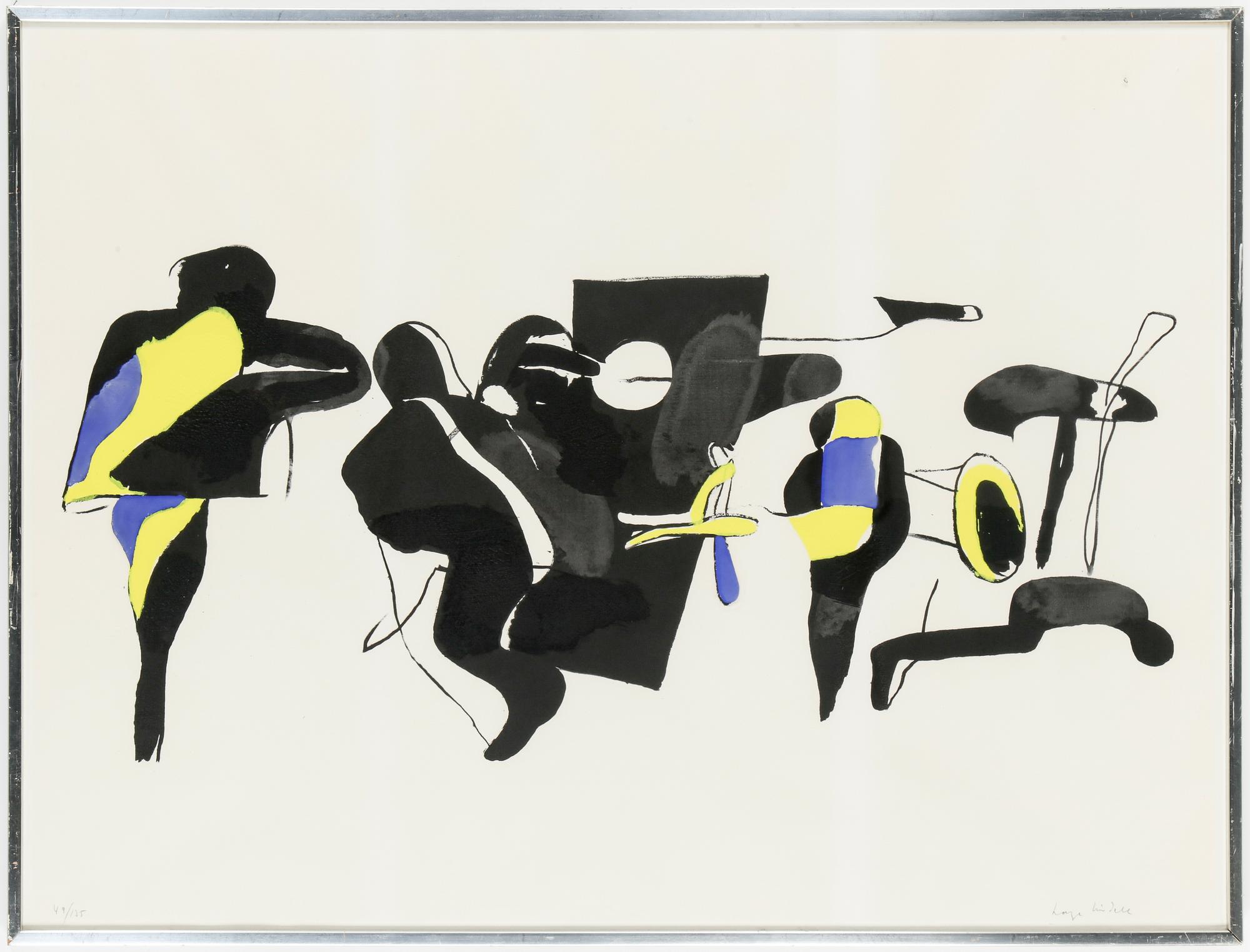 LAGE LINDELL, färglitografi. Signerad och numrerad 49/135.