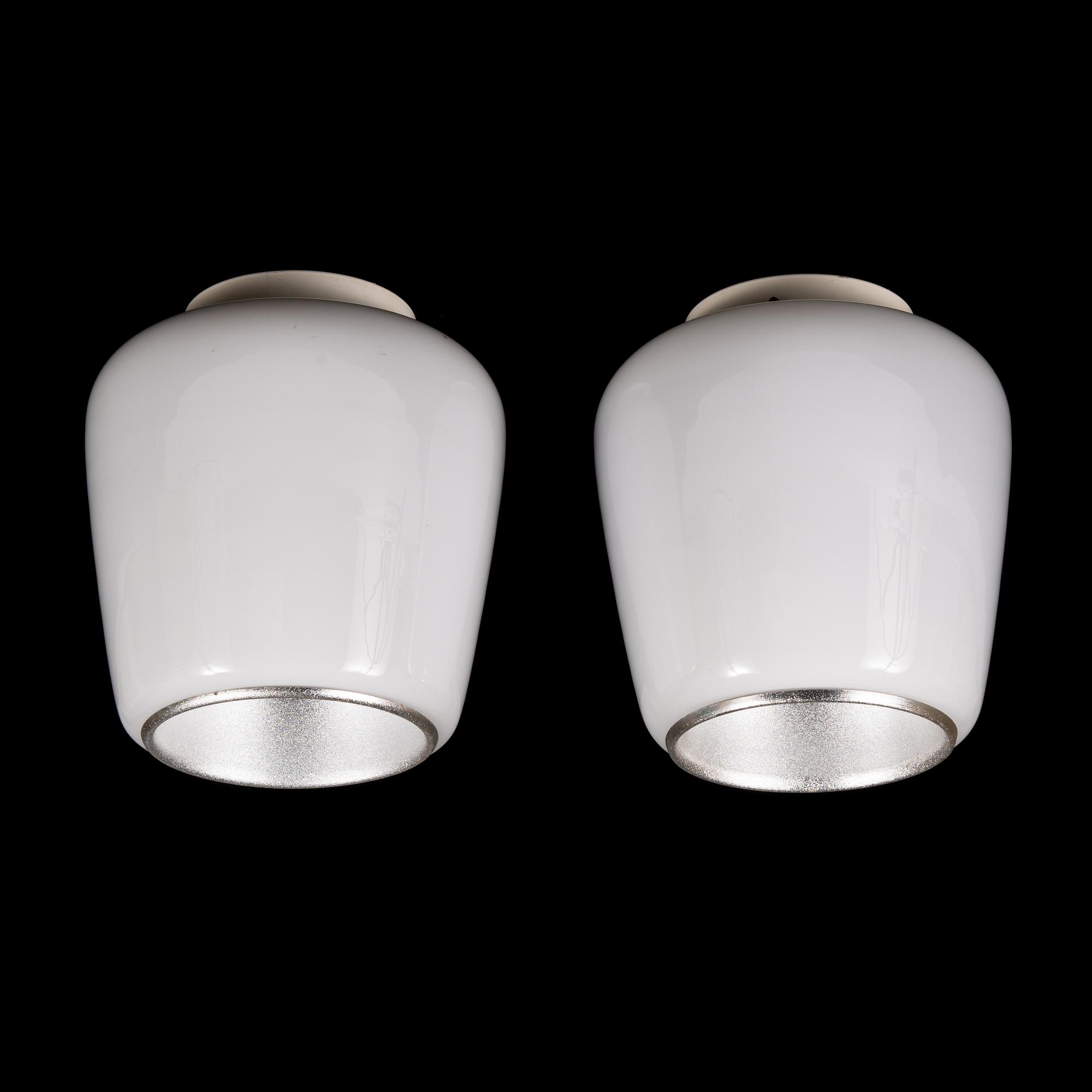 Lisa Johansson-Pape, a pair of 1950's '70-001' ceiling lights for Orno.