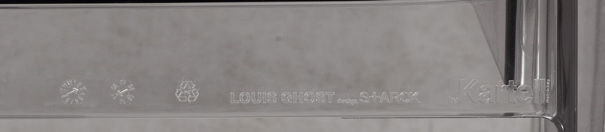 KARMSTOLAR, ett par, "Louis Ghost", Philippe Starck för Kartell.