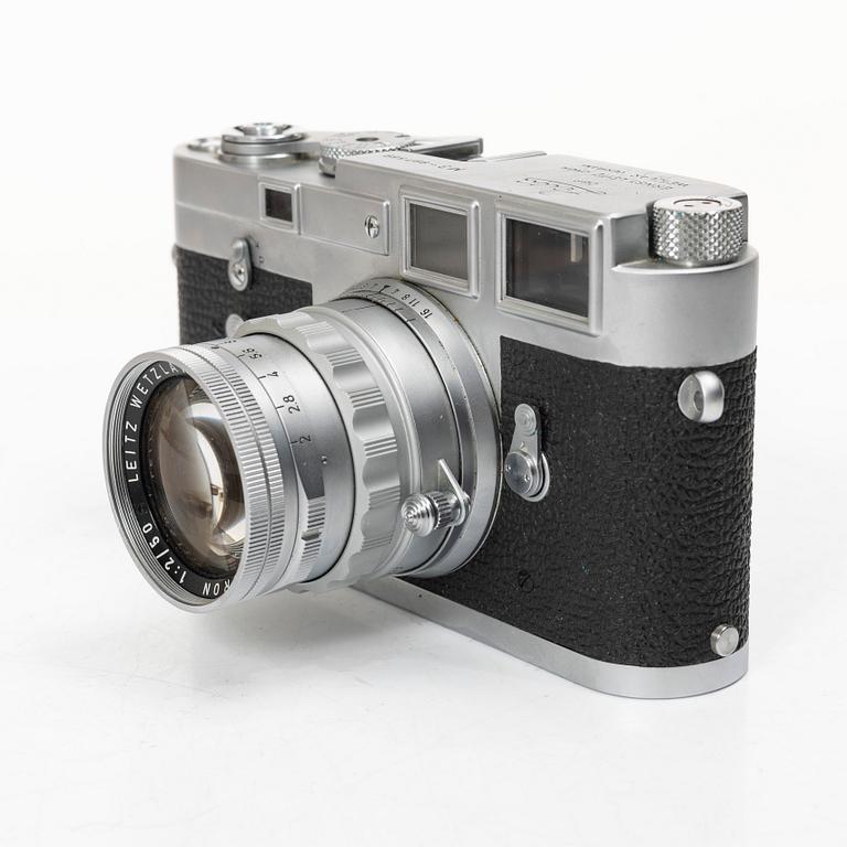 A Leica M3 camera with lens and accessories, Ernst Leitz, Wetzlar, Germany, 1960.