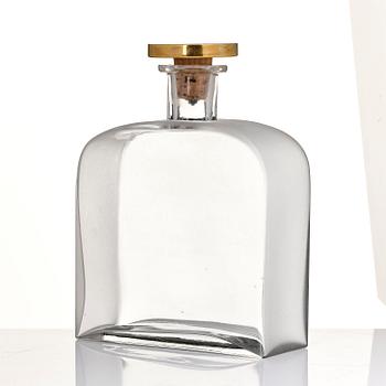 Firma Svenskt Tenn, flaska, med propp av Björn Trägårdh, 1930-tal.