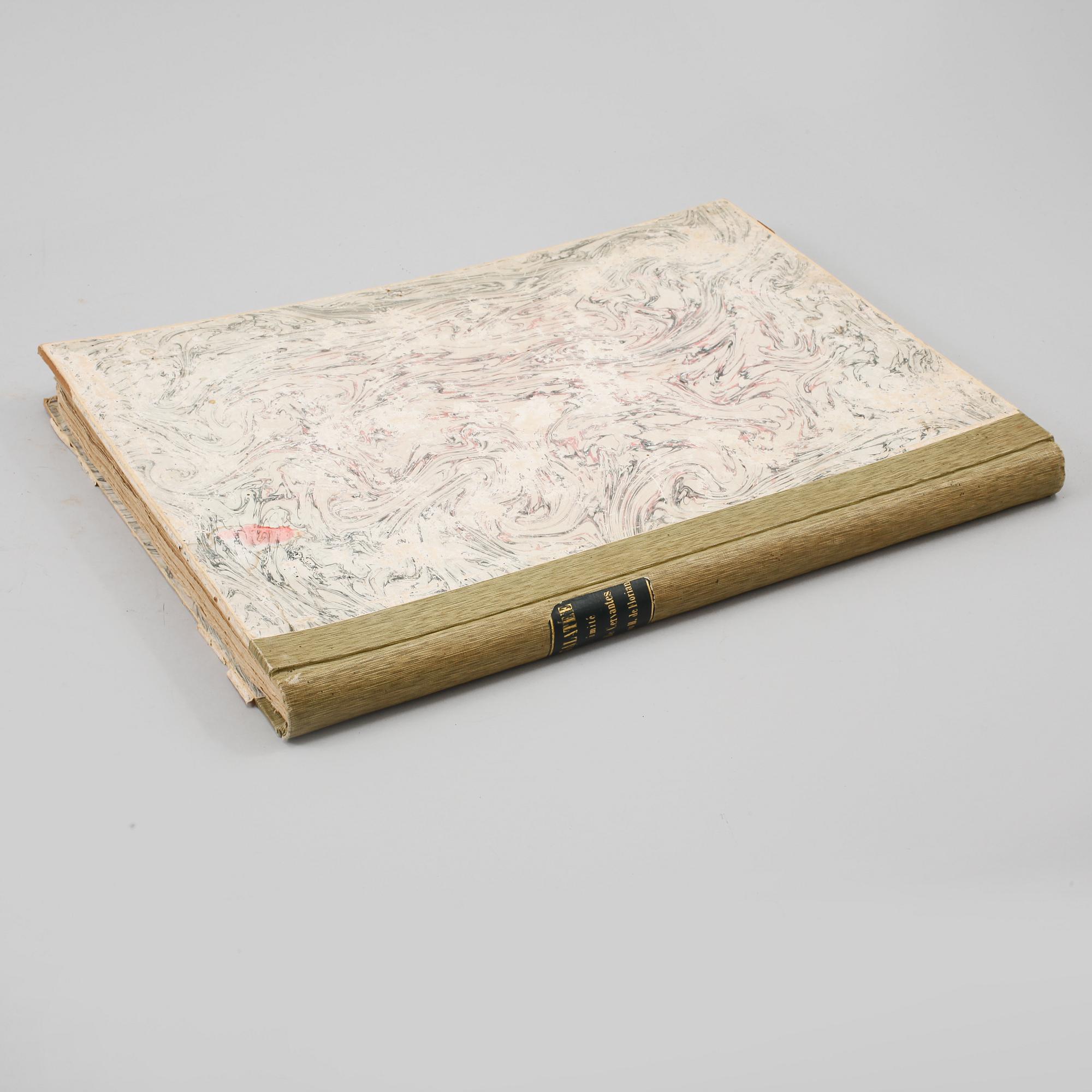 BOK, "Galatée, roman pastoral; imité de Cervantes", M de Florian, med 4 färggravyrer av M. Monsiau, Paris 1793.