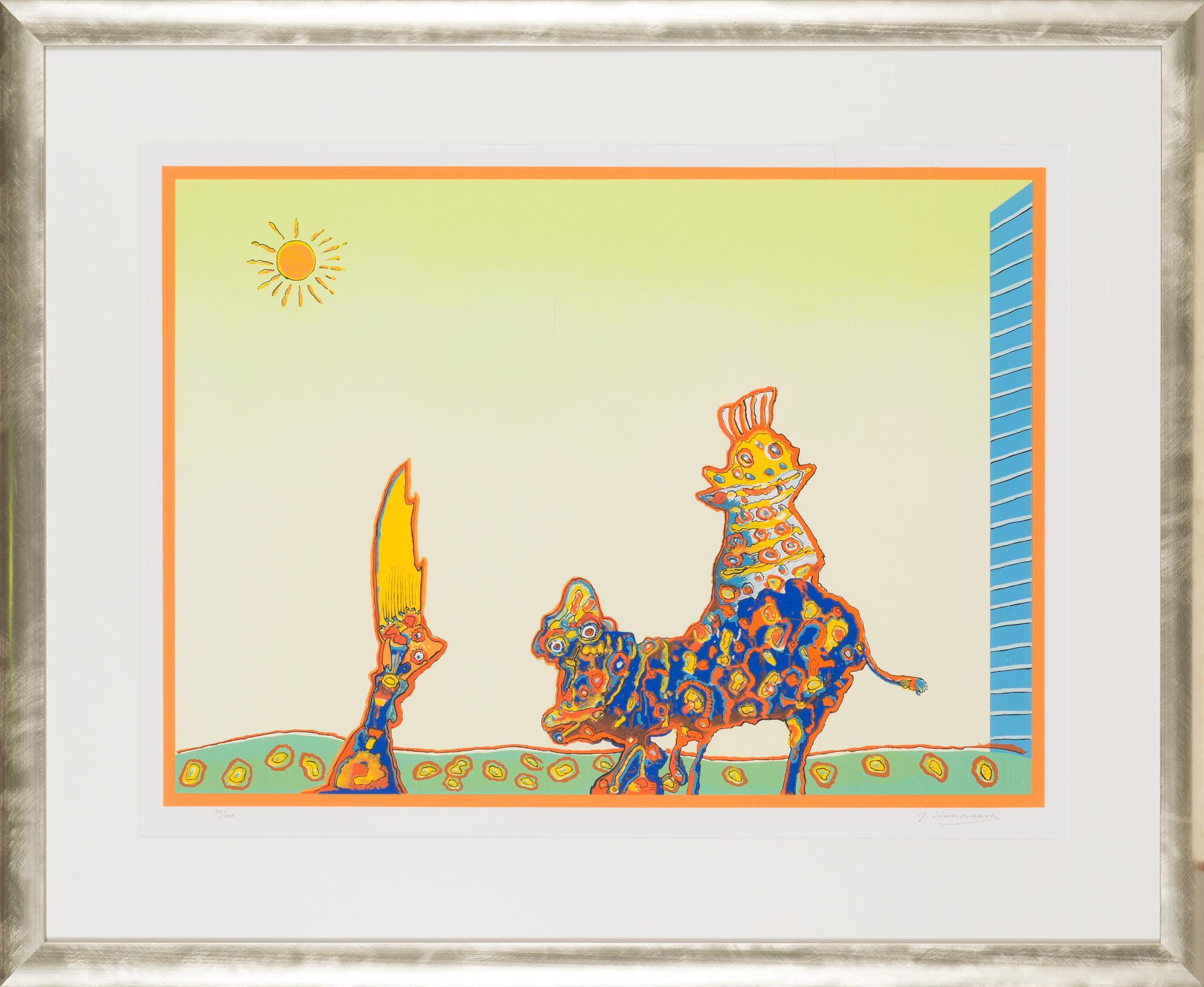 Juhani Linnovaara, serigrafia, signeerattu ja numeroitu 80/100.