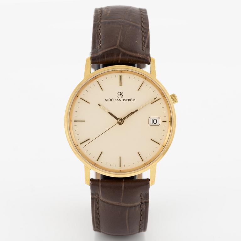 Sjöö Sandström, armbandsur, 33,5 mm.