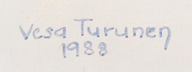 VESA TURUNEN, öljy kankaalle, signeerattu ja päivätty 1988.