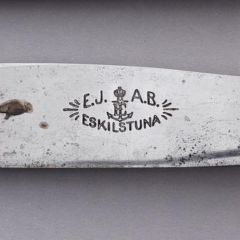 A Swedish set of 21 piece silver table-cutlery, marks of Isak Trybom, Stockholm 1766-1783.