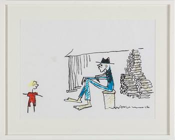 STIG CLAESSON, kritteckning.