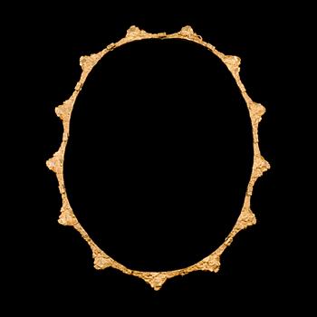 301. Björn Weckström, A NECKLACE, gold 18K, sign. BW, Lapponia 1971. Weight 36,8 g.