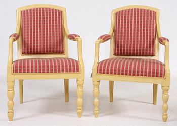 KARMSTOLAR, ett par, 1800-tal.