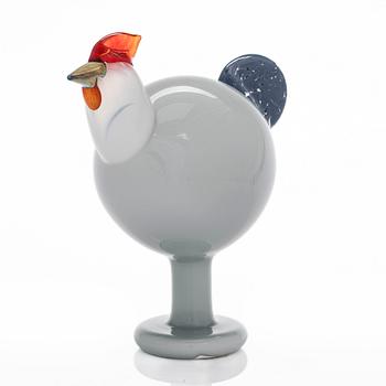 Oiva Toikka, A glass bird, 'Uuno', signed O. Toikka Iittala.