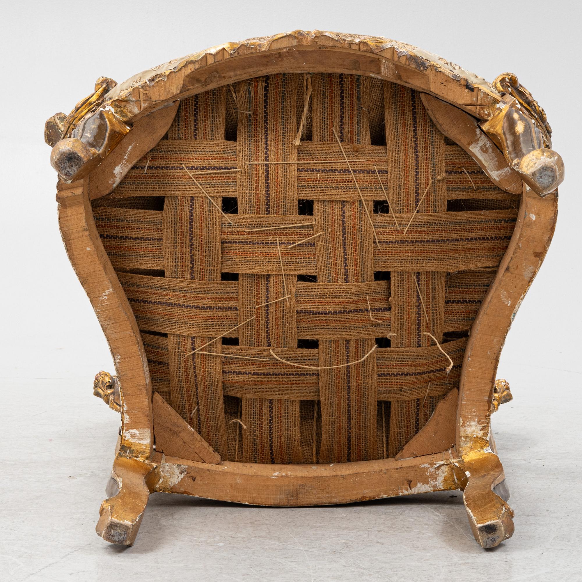 A neo-rococo bergère, mid 19th century.