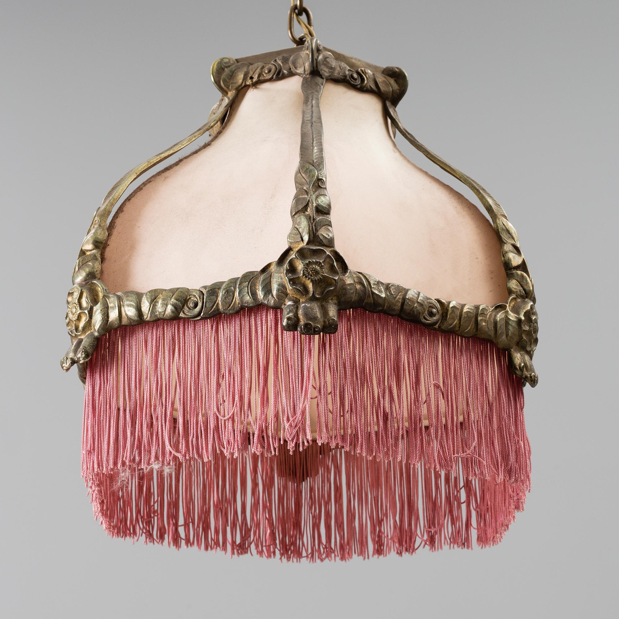 An early 20th century jugend ceiling light.