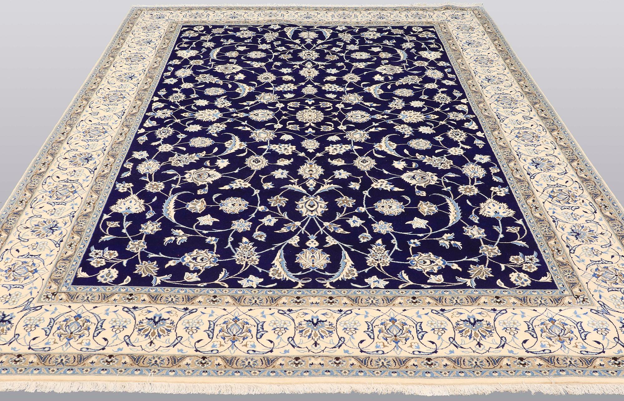 A carpet, Nain part silk, 350 x 250 cm.