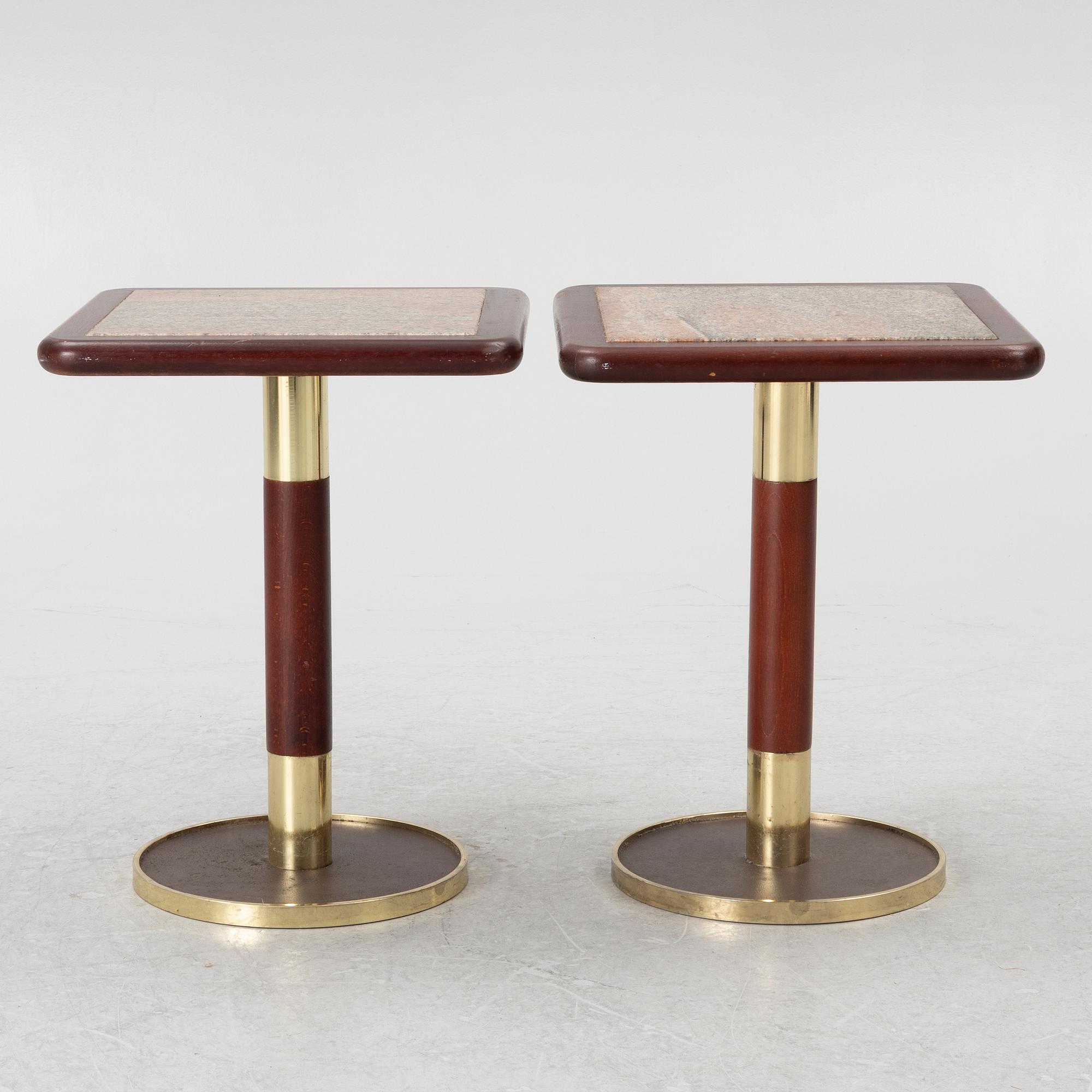 Sidobord, ett par, 1970-tal.