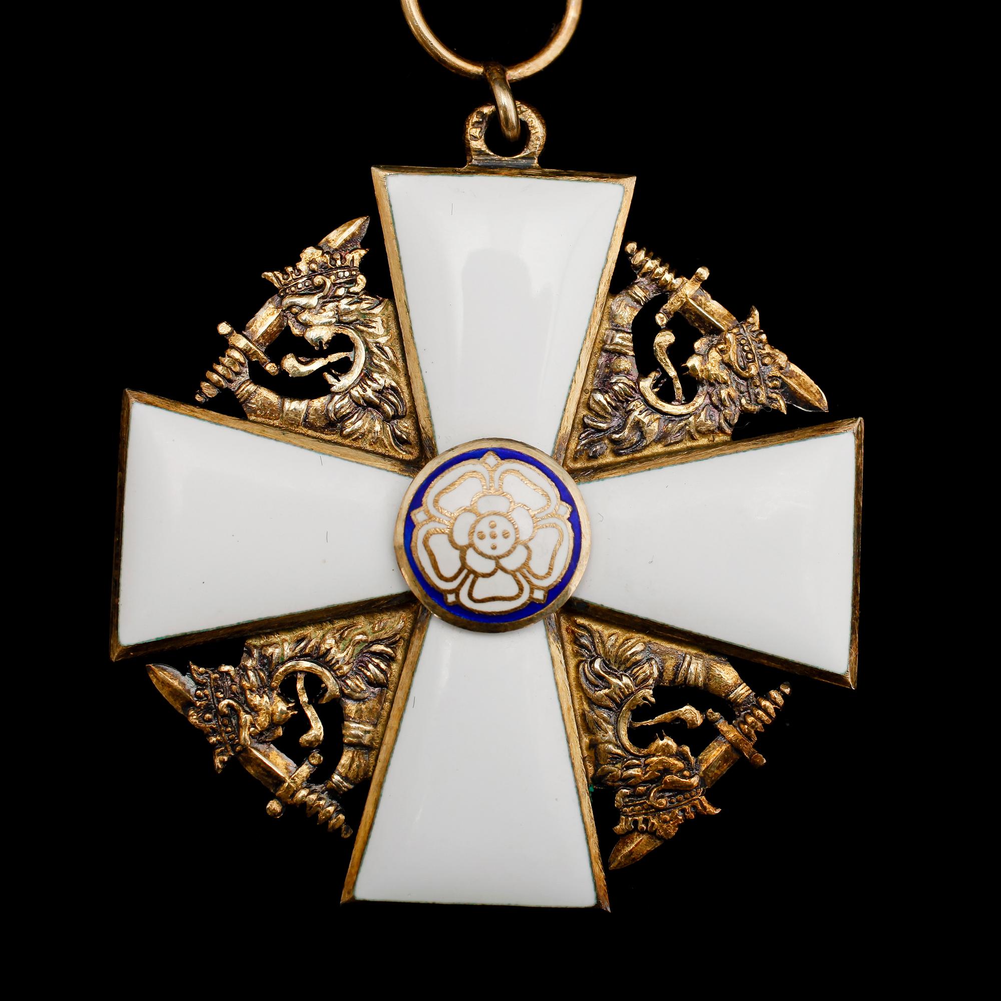 MEDALJ, förgyllt silver, Vita Rosen, Finland. Vikt ca 50 g.