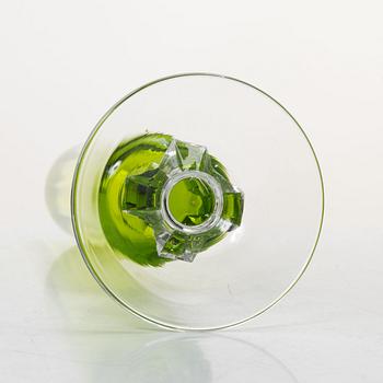 Champagnestrutar, 6 st, gröntonat glas, 1900-tal.