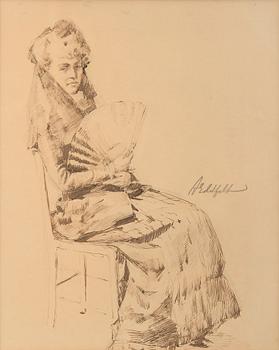 40. Albert Edelfelt, PORTRÄTT AV AINO ACKTÉ.