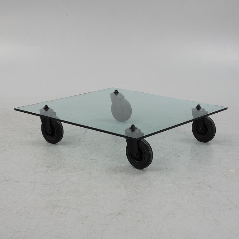 Gae Aulenti, coffee table, "Tavolo con Ruote", Italy.