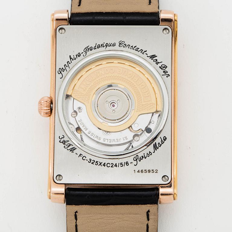 FREDERIQUE CONSTANT, Dual Time, wristwatch, 31 x 47 mm.