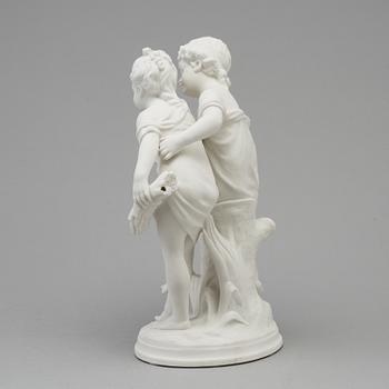 SKULPTUR, parian. "Idas blommor", Bing & Gröndahl, Danmark, 1950-tal.