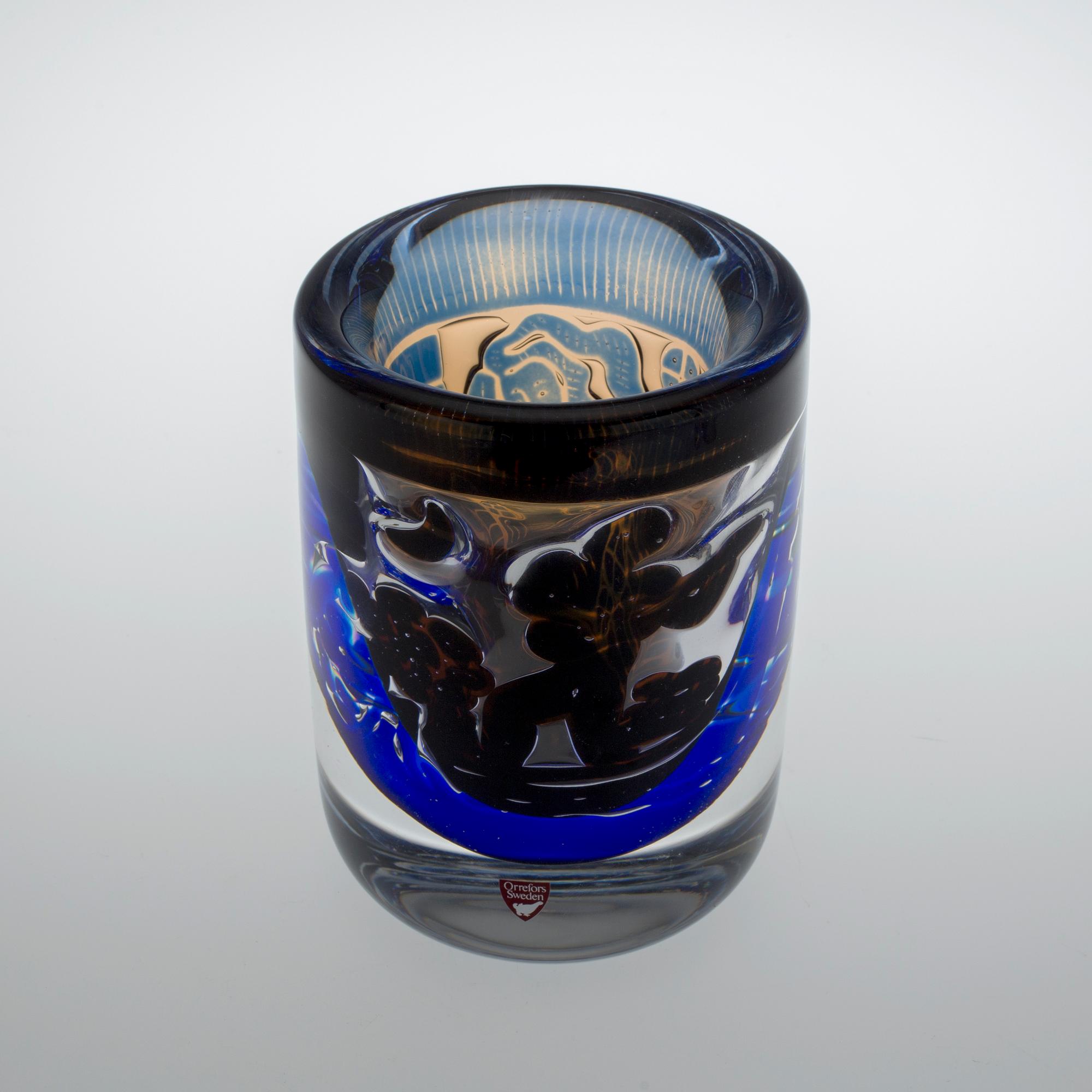 EDVIN ÖHRSTRÖM, Orrefors 1984. Vas, glas, Ariel.